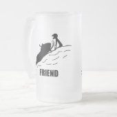 Freund/bester Freund-Tasse Mattglas Bierglas (Vorderseite Links)