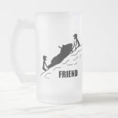Freund/bester Freund-Tasse Mattglas Bierglas (Links)