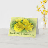 Freund Birthday Gelbe Primrosen - Sundrops Karte (Gelbe Blume)