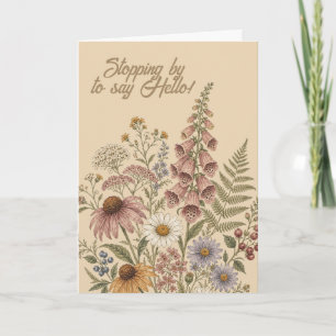 Freund botanische Blumen im Vintage-Stil Karte