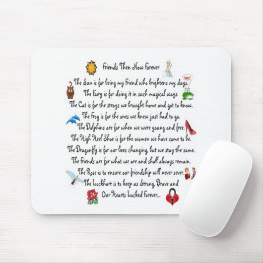 Freund-dann jetzt für immer Gedicht auf Mousepad (Mit Mouse)