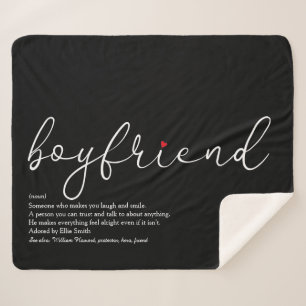 Freund-Definition Liebe Herz Elegante Schrift Sherpadecke