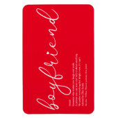 Freund-Definitions-Script Liebe Herz Rot Magnet (Vertikal)
