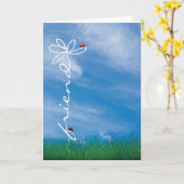 Freund denkt, Sie würden mit den Bugs der Dame nic Karte (Gelbe Blume)