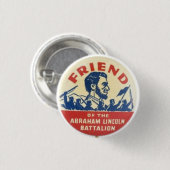 Freund des Abraham Lincoln-Bataillons Button (Vorne & Hinten)