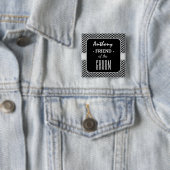 FREUND DES GROOM Trendy Hahnentrittmuster A09 Button (Beispiel)