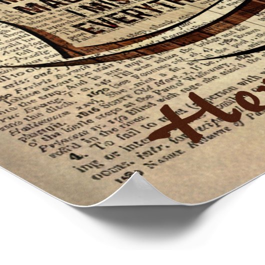 Freund/Ehemann im Himmel Vermisst Poster (Ecke)