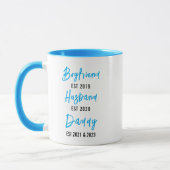 Freund Ehemann Vater Tasse | Personalisierter Vate (Links)