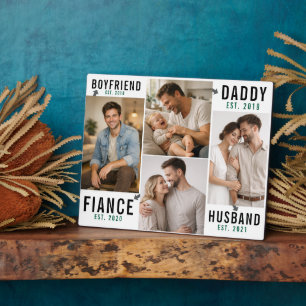 Freund Ehemann Vater Tasse Personalisierter Vate Fotoplatte
