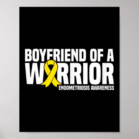 Freund eines Kriegers Endometriose-Bewusstsein Poster (Vorne)