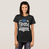 Freund eines Warrior Support Teams Blue Ribbon Awa T-Shirt (Vorne ganz)