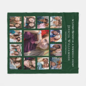 Freund Erinnerungs-Collage Grüne Fleece-Decke Fleecedecke (Vorderseite (Horizontal))