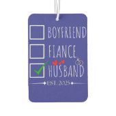 Freund Fiancé Husband Est. 2025 nur verheiratet Autolufterfrischer (Rückseite)