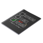 Freund Fiancé Husband Est. 2025 nur verheiratet Notizblock (Linke Seite)