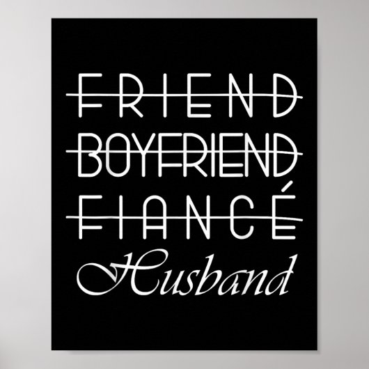 Freund, Freund, Verlobte, Ehemannsfeier Poster (Vorne)