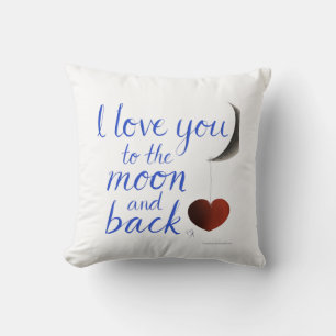 Freund Freundin Liebe dich bis zum Mond und zurück Kissen