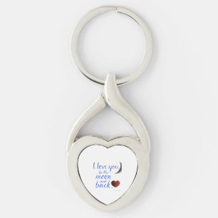Freund Freundin Liebe dich bis zum Mond und zurück Schlüsselanhänger