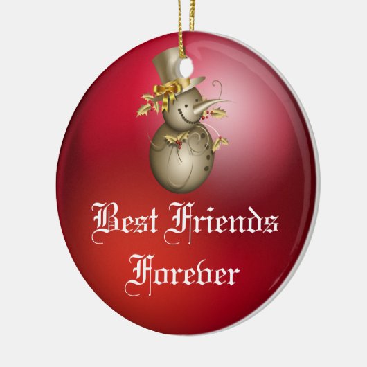 Freund-für immer Herz-Weihnachtsverzierung Keramik Ornament (Links)