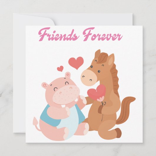 Freund für immer Valentinstag Einladung (Vorderseite)