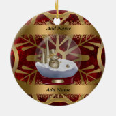 Freund-für immer Weihnachtsverzierung Keramikornament (Hinten)