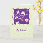 Freund-Geburtstag Karte (Gelbe Blume)