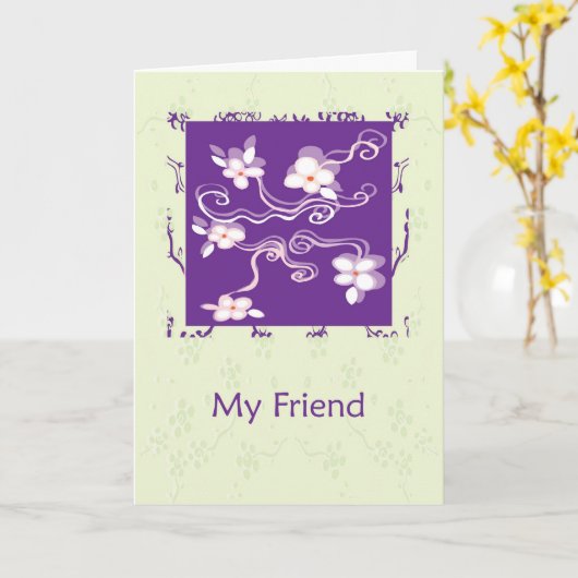 Freund-Geburtstag Karte (Gelbe Blume)