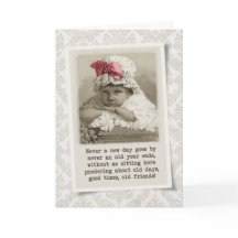 Freund Geburtstag - Vintage Mädchen mit Haube