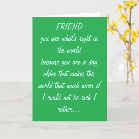 FREUND-GEBURTSTAGS-KARTE KARTE (Gelbe Blume)