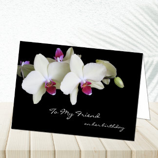 Freund-Geburtstags-Karte -- Orchideen Karte