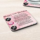 Freund-Gedicht - 50. Geburtstag Untersetzer (Linke Seite)