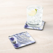 Freund-Gedicht - 70. Geburtstag Untersetzer (Rechte Seite)