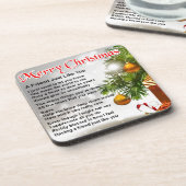 Freund-Gedicht - Weihnachtsentwurf Getränkeuntersetzer (Linke Seite)