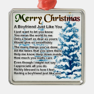 Freund-Gedicht - Weihnachtsentwurf Ornament Aus Metall