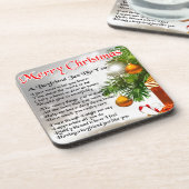 Freund-Gedicht - Weihnachtsentwurf Untersetzer (Linke Seite)