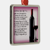 Freund-Gedicht - Wein-Entwurf Ornament Aus Metall (Rechts)