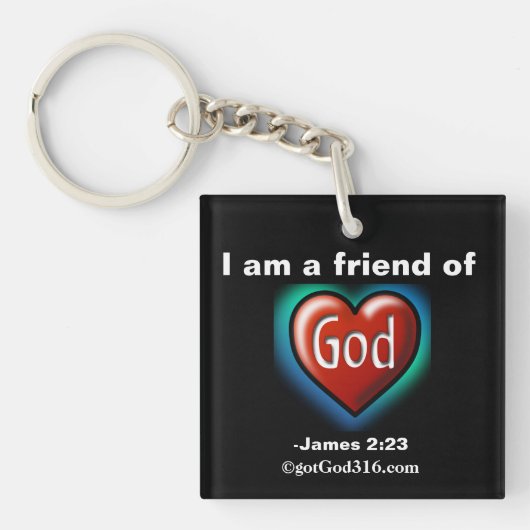 Freund Gottes Herz gotGod316.com Schlüsselanhänger (Vorderseite)