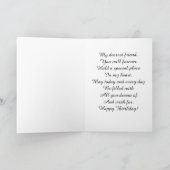 Freund - Happy Birthday - Black Butterfly Karte (Innenseite)