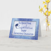 Freund, Ingenieurbüro, Abschluss gratulieren Karte (Gelbe Blume)