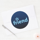 Freund Israels Runder Aufkleber (Umschlag)