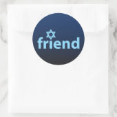 Freund Israels Runder Aufkleber (Tasche)
