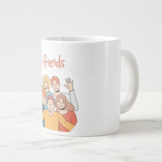 Freund Jumbo-Tasse (Vorderseite Rechts)