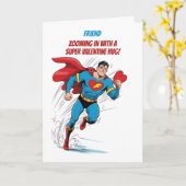 Freund Junge Valentinstag Superheld Umarmen Karte (Gelbe Blume)