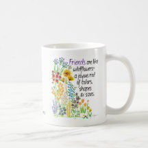 "Freund" Kaffee-Tasse; Blumengeschenk-Tasse
