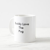Freund-Liebe der Mops Kaffeetasse (Vorderseite Links)