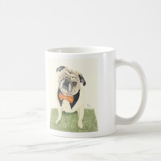 Freund-Liebe der Mops Kaffeetasse (Rechts)