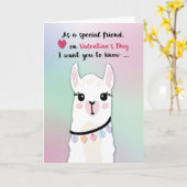 Freund Llamas Valentinstag Herz Karte (Gelbe Blume)
