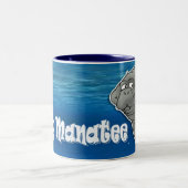 Freund-Manatis-Kaffee-Tasse Zweifarbige Tasse (Mittel)