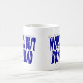 Freund mit blauer Halbtypografie Kaffeetasse (Mittel)