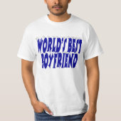 Freund mit blauer Typografie T-Shirt (Vorderseite)