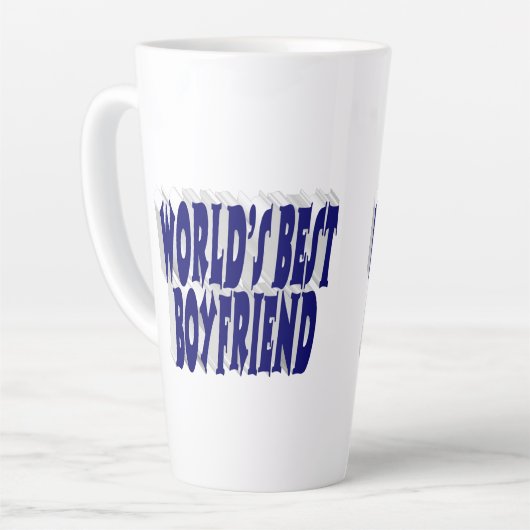 Freund mit dunkelblauem Text Milchtasse (Linke Ecke)